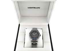 Montblanc 1858 Automatic Date 0 Oxygen The 8000 Edelstahl 41mm Metallband 130984 Full Set Occasion – Herrenuhren Uhr mit Datum aus Edelstahl und Keramik. Das Gehäuse ist rund und silber. Das Edelstahlarmband ist silber. Das Zifferblatt ist arabisch und grau. – Ansicht 5