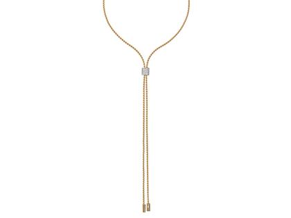 Fope Aria  Y-Collier   Gelbgold 70cm längenverstellbar 1 Schmuckelement breit mit Brillanten 0,480ct – Halsschmuck Collier aus 750 Gelbgold, 750 Weißgold und und .