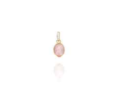 Nanis Nanis Boules Rosolio Small Anhänger Gelbgold mit Rosenquarz und Brillanten – Anhänger Anhänger mit Besatz aus 750 Gelbgold.