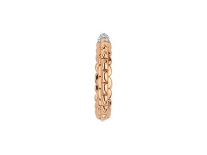 Fope Eka Tiny Ring schmal Roségold mit Diamanten Pave – Ringe Ring mit Besatz aus 750 Rotgold, 750 Weißgold und und . – Ansicht 4