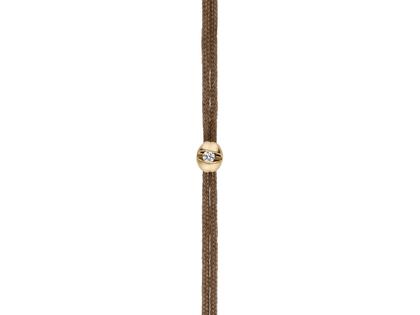 Schaffrath Colortaire Armband Gelbgold mit Brillant 0,015 Cashmere – Armschmuck Armband in braun und aus 750 Gelbgold.