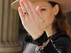 Capolavoro Espressivo Ring Roségold Turmalin klein – Ringe Ring mit Besatz in roségold und aus 750 Rotgold. – Ansicht 3
