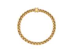 Fope Eka Flex'It Armband   schmal Gelbgold 1 Ronde mit Brillanten 0,17ct M flexibel – Armschmuck Armband aus 750 Gelbgold. – Ansicht 3