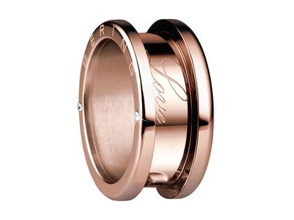 Bering Arctic Symphony Außenring breit blank Edelstahl IP Rosé – Ringe Ring mit Besatz aus Edelstahl, IP beschichtet und und .