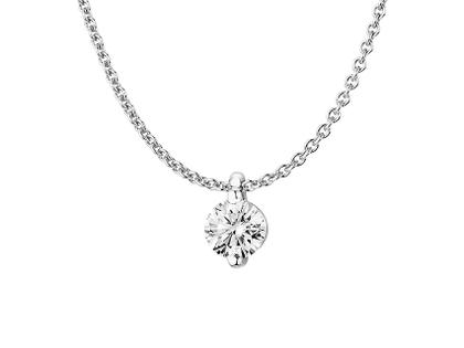 Halsschmuck Kette mit Anhänger aus 750 Weißgold.