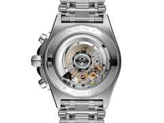 Breitling Chronomat B01 42 Automatik Edelstahl blaues Zifferblatt Metallband – Herrenuhren Chronograph aus Edelstahl. Das Gehäuse ist rund und silber. Das Edelstahlarmband ist silber. Das Zifferblatt ist ein Index in roségold. – Ansicht 4