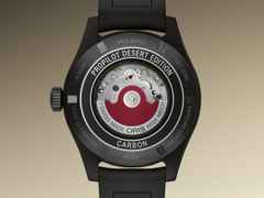 Oris ProPilot Desert Edition Automatik Edelstahl PVD-Grau 41mm beiges Zifferblatt schwarzes Kautschukband – Herrenuhren Uhr mit Datum aus Carbon, Edelstahl und PVD beschichtet. Das Gehäuse ist rund und anthrazit. Das Kautschuk / Kunststoff / Silikon Armband ist schwarz. Das Zifferblatt ist arabisch Index und beige. – Ansicht 2