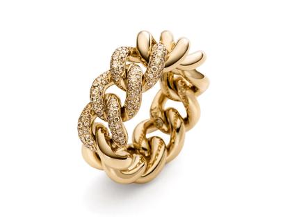 IsabelleFa Altesse Ring Roségold 10mm Pavé 0,664ct – Ringe Ring mit Besatz aus 750 Rotgold.