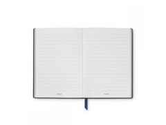 Montblanc The Origin Collection Notizbuch #163 mittelgroß blaues Leder liniert – Lederwaren Leder Notizblock aus Leder. – Ansicht 2