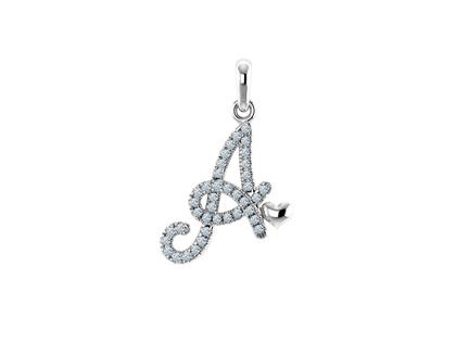 Capolavoro Poesia Anhänger Buchstabe Weißgold mit Brillanten 0,160ct – Anhänger Anhänger mit Besatz aus 750 Weißgold.