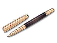 Montblanc Around the World in 80 Days Doué Classique Rollerball dunkelgrau – Schreibgeräte Rollerball in grau und aus Edelharz, Metall, platiniert und vergoldet.