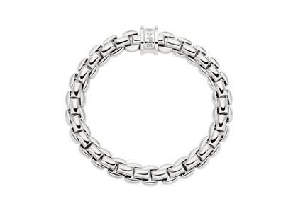 Fope Eka Flex'It  Armband breit Weißgold 1 Ronde mit Brillant 0,02ct M flexibel – Armschmuck Armband aus 750 Weißgold. – Ansicht 4