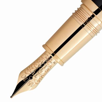 Montblanc Writers Edition                   2023: Robert Louis Stevenson Limited Edition 1883 Füllfederhalter – Schreibgeräte Füllfederhalter in gelbgold und aus Metall und vergoldet. – Ansicht 2