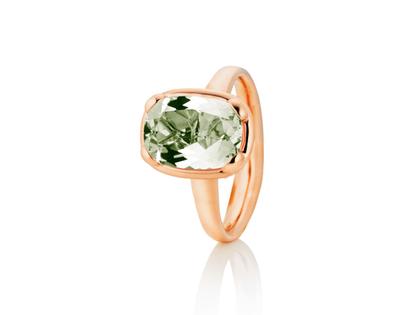 Capolavoro Capriccio Ring Roségold mit grünem Prasolith 1,80ct – Ringe Ring mit Besatz aus 750 Rotgold.