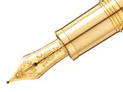 Montblanc The Origin Collection Solitaire LeGrand Füllfederhalter M korallfarbenes Edelharz vergoldet – Schreibgeräte Füllfederhalter in rot und aus 750 Gelbgold, Edelharz und vergoldet. – Ansicht 2