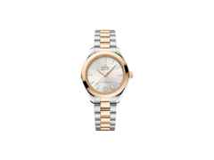 Omega Seamaster Aqua Terra 150M Automatik Edelstahl und Gelbgold 30mm silbernes Zifferblatt Metallband – Damenuhren Uhr mit Datum aus 750 Gelbgold und Edelstahl. Das Gehäuse ist rund und silber-gelbgold. Das Edelstahlarmband mit Gold ist silber-gelbgold. Das Zifferblatt ist ein Index in silber.