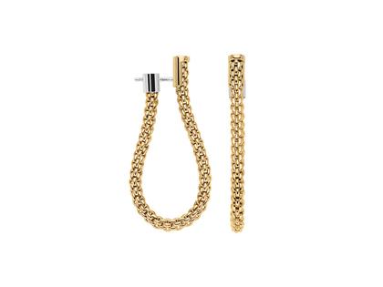 Fope Essentials Ohrhänger Gelbgold klein – Ohrschmuck Ohrhänger aus 750 Gelbgold, 750 Weißgold und und .