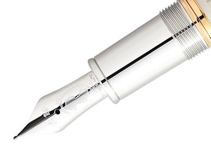 Montblanc Writers Edition                    2024: Jane Austen Limited Edition Füllfederhalter M – Schreibgeräte Füllfederhalter in beige und aus 750 Gelbgold, Edelharz, Metall, platiniert, rhodiniert und vergoldet. – Ansicht 2