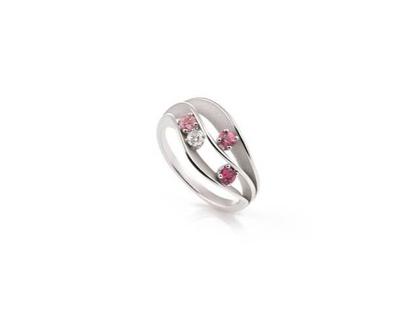 Cammilli Firenze Dune Color Ring White Ice Gold mit Brillanten 0,170ct – Ringe Ring mit Besatz aus 750 Weißgold.