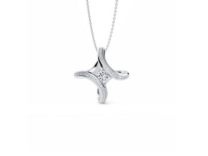 Niessing Spannring Ära Highlights Anhänger Platinum 17mm mit Brillanten 0,540ct – Anhänger Anhänger mit Besatz in silber und aus 950 Platin.