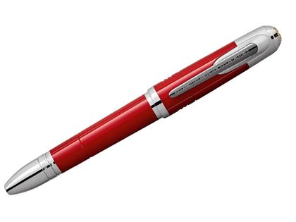 Montblanc Special Edition Great Characters Enzo Ferrari Rollerball – Schreibgeräte Rollerball in rot und aus Edelharz und platiniert. – Ansicht 5