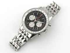 Breitling Navitimer B01 Chronograph 43 Automatik Edelstahl schwarzes Zifferblatt Metallband AB0121211B1A1 Full Set mit Garantie Occasion – Herrenuhren Chronograph aus Edelstahl. Das Gehäuse ist rund und silber. Das Edelstahlarmband ist silber. Das Zifferblatt ist ein Index in schwarz. – Ansicht 4