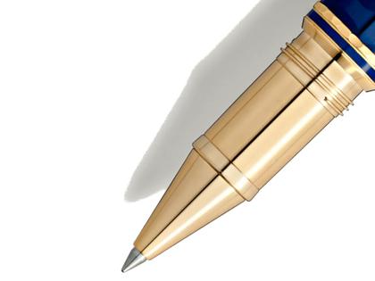 Montblanc 2024 Masters of Art Homage to Gustav Klimt Rollerball 4810 Limited Edition – Schreibgeräte Füllfederhalter in blau und aus 750 Gelbgold und rhodiniert. – Ansicht 4