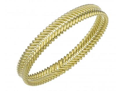 Chimento Armillas Muster 1 Armreif Gelbgold gleichlaufend – Armschmuck Armspange aus 750 Gelbgold.
