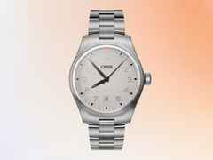 Oris ProPilot Date Automatik Edelstahl 41mm graues Zifferblatt Metallband – Herrenuhren Uhr mit Datum aus Edelstahl. Das Gehäuse ist rund und silber. Das Edelstahlarmband ist silber. Das Zifferblatt ist arabisch und grau. – Ansicht 8