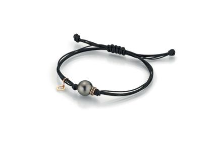 Gellner Urban Young Basic Armband Roségold mit Tahitiperle und schwarzen Brillanten – Armschmuck Armband aus Sonstiges.