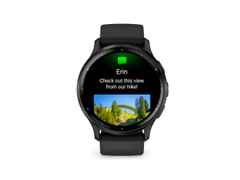 Garmin Venu 3 faserverstärktes Polymer Schiefergrau 45mm schwarzes Kautschukband – Herrenuhren Uhr Multifunktion aus Edelstahl, Kautschuk, Kunststoff und PVD beschichtet. Das Gehäuse ist rund und anthrazit. Das Kautschuk / Kunststoff / Silikon Armband ist schwarz. Das Zifferblatt ist digital und schwarz.