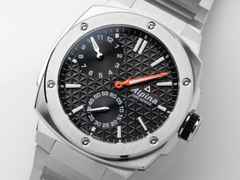Alpina Alpiner x Fratello Extreme Regulator Automatik Edelstahl 41mm schwarzes Zifferblatt Metallband – Herrenuhren Uhr ohne Datum aus Edelstahl. Das Gehäuse ist rund und silber. Das Edelstahlarmband ist silber. Das Zifferblatt ist ein Index in schwarz. – Ansicht 2
