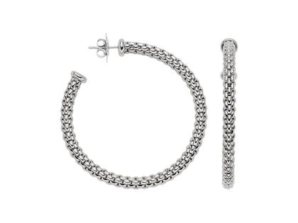 Fope Essentials Creole Weißgold groß – Ohrschmuck Creolen aus 750 Weißgold.