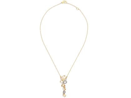 Nanis Ipanema Collier Gelbgold Rutilquarz hell und dunkel – Halsschmuck Collier aus 750 Gelbgold, 750 Weißgold und und . – Ansicht 2