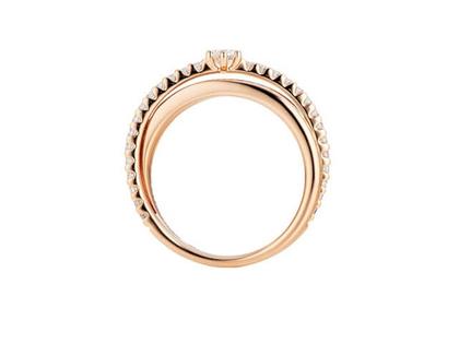 Capolavoro Magnifico Ring  schmal Roségold mit Brillanten – Ringe Ring mit Besatz aus 750 Rotgold. – Ansicht 2