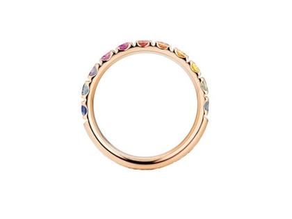 Capolavoro Rainbow Ring Roségold Saphir bunt – Ringe Ring mit Besatz aus 750 Rotgold. – Ansicht 2