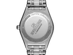 Breitling Chronomat Automatic 36 Edelstahl weißes Zifferblatt mit Brillanten Metallband – Damenuhren Uhr mit Datum aus Edelstahl. Das Gehäuse ist rund und silber. Das Edelstahlarmband ist silber. Das Zifferblatt ist ein Index in weiß. – Ansicht 3