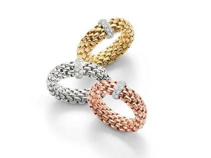 Fope FlexIt Vendôme Ring Weißgold Weite M Brillanten 0,100ct flexibel – Ringe Ring mit Besatz aus 750 Weißgold. – Ansicht 2