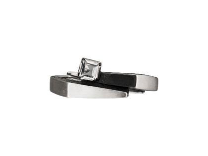 Nordform Design 13 Damenring mit Bergkristall – Ringe Ring mit Besatz aus 925 Silber.