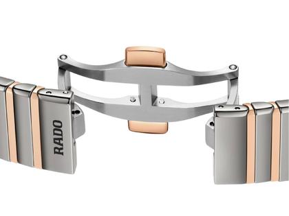 Rado Anatom Automatik Keramik 32,5mm graues Zifferblatt graues Keramikband – Damenuhren Uhr mit Datum aus Edelstahl, Keramik und PVD beschichtet. Das Gehäuse ist rechteckig und grau. Das Keramikarmband ist grau. Das Zifferblatt ist ein Index in grau. – Ansicht 5