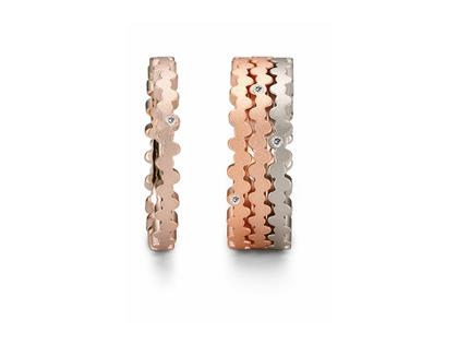 Niessing Architecture Step Rosewood – Ringe Ring mit Besatz aus 750 Weißgold.