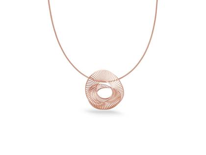Niessing Mirage Loop Anhänger rund 27,5mm Supla Grenadine – Anhänger Anhänger ohne Besatz in rotgold und aus 750 Rotgold.