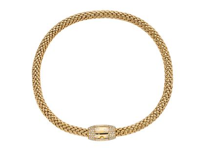 Fope Love Nest Flex'It Collier Gelbgold 40cm mit Brillanten 1,98ct – Halsschmuck Collier aus 750 Gelbgold.