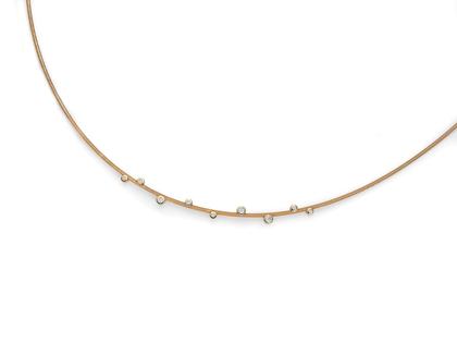 Niessing Artist Anhänger 63 mm Fine Rose für Schnur 1,5 mm – Halsschmuck Anhänger mit Besatz aus 750 Rotgold.