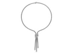 Fope FlexIt Solo Collier Weißgold mit Brillanten Pave – Halsschmuck Collier aus 750 Weißgold.
