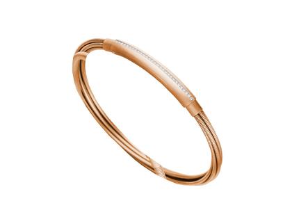 Jörg Kaiser Armreif Rotgold 17,5cm mit Brillanten 0,145ct – Armschmuck Armreif aus 750 Rotgold.