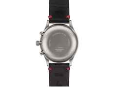 Sinn Spezialuhren 156.1 Fliegerchronograph Automatik Edelstahl 43mm schwarzes Zifferblatt schwarzes Lederband – Herrenuhren Chronograph aus Edelstahl. Das Gehäuse ist rund und silber. Das Lederarmband ist schwarz. Das Zifferblatt ist arabisch und schwarz. – Ansicht 2