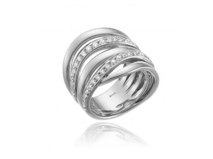 Chimento Stretch Nuvola Damenring Weißgold poliert – Ringe Ring in weiß und aus 750 Weißgold.