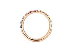 Capolavoro Rainbow Ring Roségold Saphir bunt – Ringe Ring mit Besatz aus 750 Rotgold. – Ansicht 2