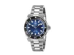 Gucci Dive Automatik Edelstahl 40mm blaues Zifferblatt Metallband YA136362 – Herrenuhren Uhr ohne Datum aus Edelstahl und Keramik. Das Gehäuse ist rund und silber. Das Edelstahlarmband ist silber. Das Zifferblatt ist ein Index in blau.